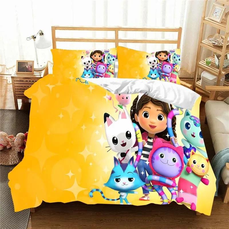 Комплект постельного белья Gabbys D-Dollhouse, пододеяльник, одеяло, односпальная кровать, двуспальная кровать, для детей, девочек и мальчиков, подарок, комплект постельного белья размера «king size»