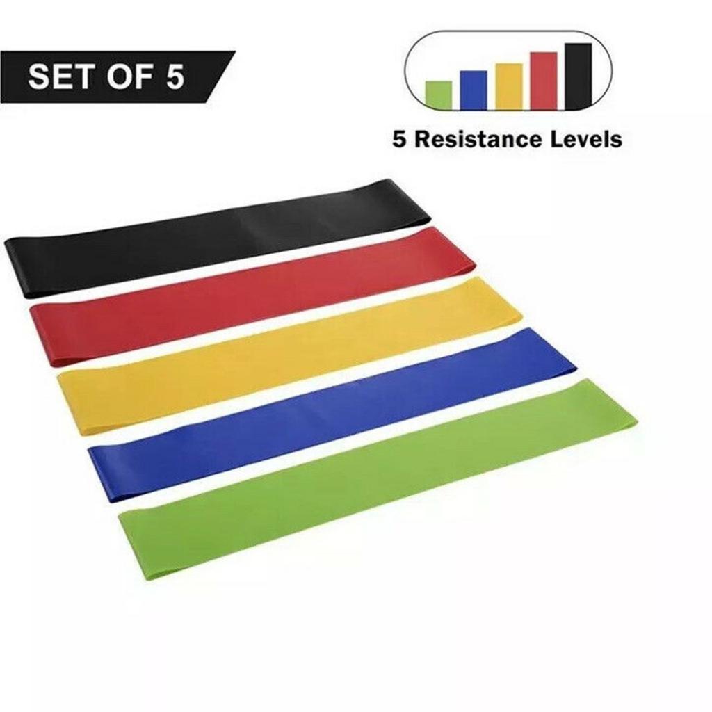 Maijiabao 5 шт. латексные растягивающиеся ленты, комплект для домашнего спортзала, фитнеса, йоги, ремни сопротивления