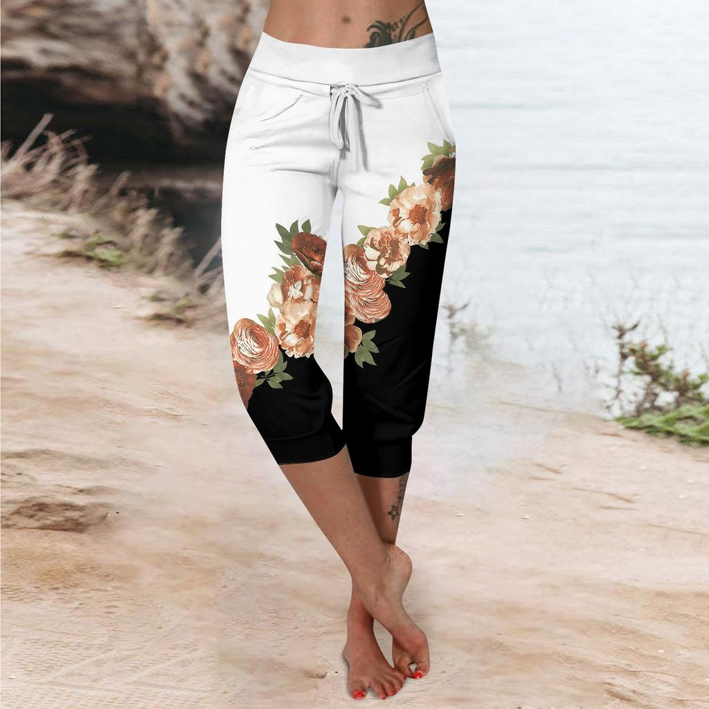 Брюки для женщин, укороченные шорты для женщин, летние новые повседневные эластичные модные повседневные брюки