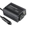 Автомобильное зарядное устройство Адаптер питания с 2 USB-портами для зарядки автомобиля Пиковая мощность 300 Вт Преобразователь напряжения 12 В в 220 В Инвертор мощности 150 Вт