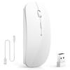 Bluetooth Rechargeable Wireless 3dpi High TELEC Compatible with and Smartphones Port Type-C Mouse, 2.4GHz Optical, Switching, Quiet, Slim, Compact,