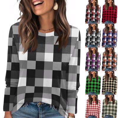Рубашки с длинным рукавом для женщин, милые футболки с графическим принтом, блузки, повседневные базовые топы больших размеров, пуловеры