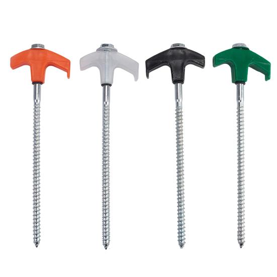 Вкручиваемый колышек для палатки, светящийся в темноте, сверхпрочный, для улицы, сада, двора, патио, газона, кемпинга, тент, навес, ветрозащитный, с резьбой, грунтовый штырь, колышек для палатки