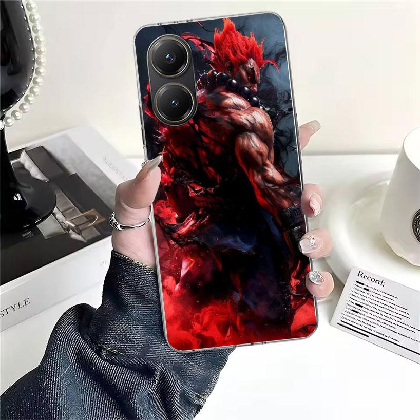 Игровой S-Street F-FighterS Мягкий чехол для телефона для Xiaomi Redmi 15C 15 13C 13 Poco X5 X6 X7 F7 Ultra M7 12C 12 10 10C 9C 9A 9T 9 Funda