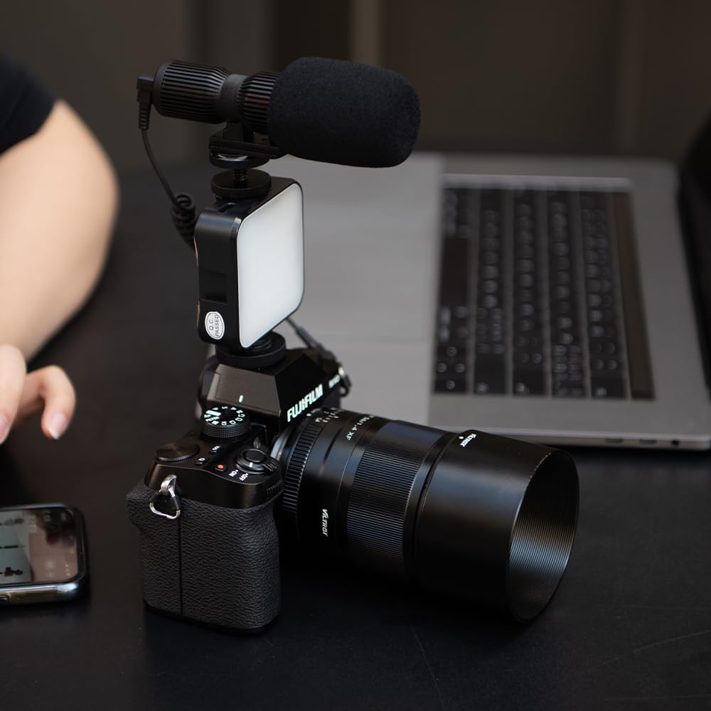 Camera Microphone for Digital SLR Cameras LED Smartphone and Thronmax C1P Streammic Pro Vlogger Kit (Includes Light, Tripod, Holder, Cable, Adapter)