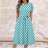 Women's Summer  Casual Floral Print  Round Neck Midi Dress Basic Classic Outdoor Everyday Short Sleeve Loose Dress