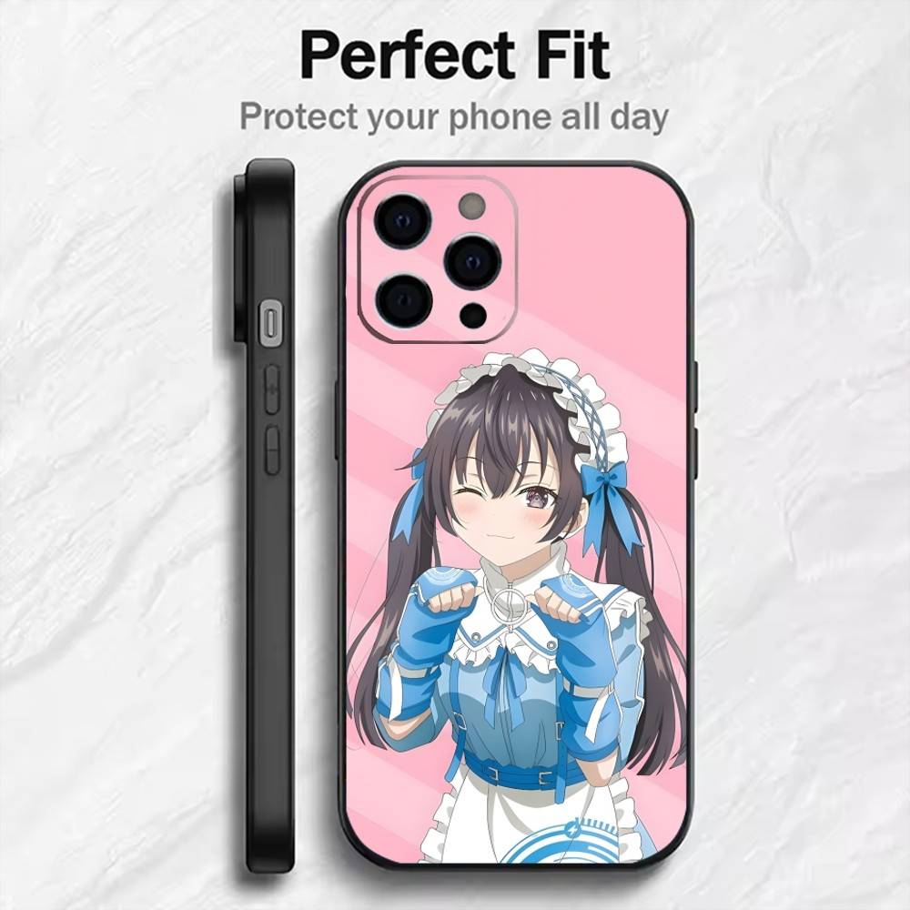 Чехол для телефона с персонажем аниме Y-Yuki Suou для iPhone 17, 16, 15, 14, 13, 12 Plus, Max, Мягкий силиконовый, Черный