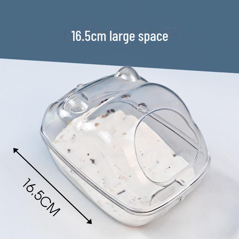 Гнездо для хомяка двойного назначения: Ванна с песком и защитой от брызг мочи