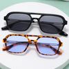 Vintage Square Double Bridge Sunglasses For Women Men Uv400 Outdoor Sports Sun Glasses