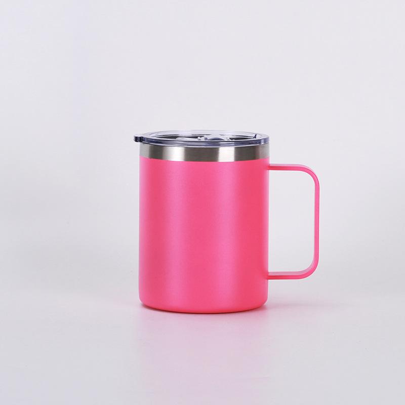 Новая 12-унциевая изолированная кружка-роллер из нержавеющей стали 304, переносная ручка, кофейная кружка, вакуумная изоляция, кружка для мороженого, предметы домашнего обихода