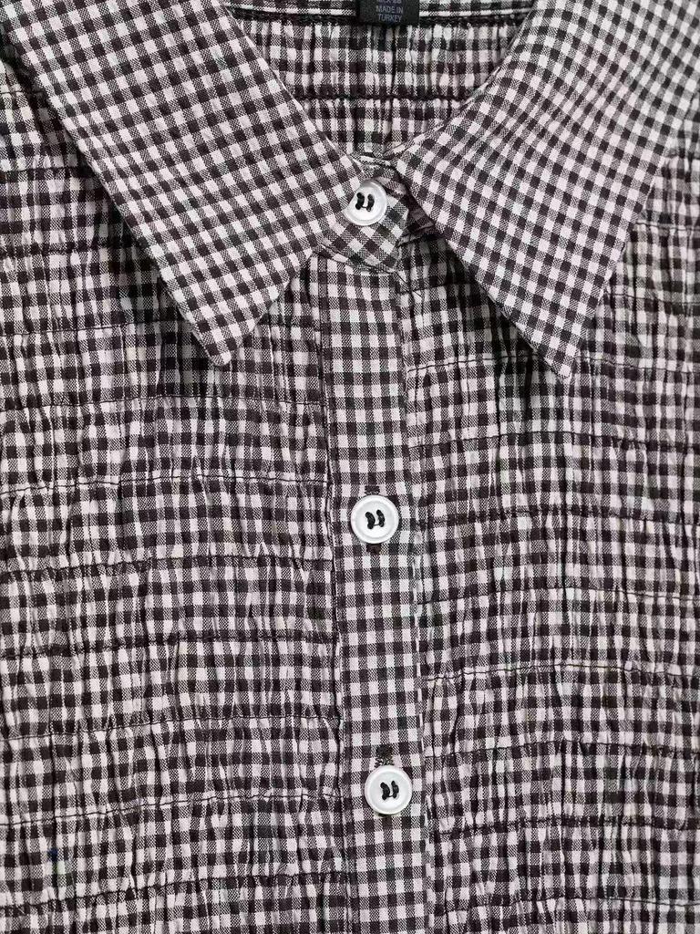 Spring 2025 Women's Plaid Short Sleeve Turn-Down Collar Shirt - European & American Style Fashion