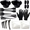 22 Piece Hair Dyeing Tool Set Disposable Shower Cap Latex Gloves Hair Dyeing Bow