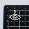 New Blue Devil'S Eye Pendant Women'S Copper Micro-Inlaid Zircon Evil Eye Lucky Bracelet Necklace Accessories