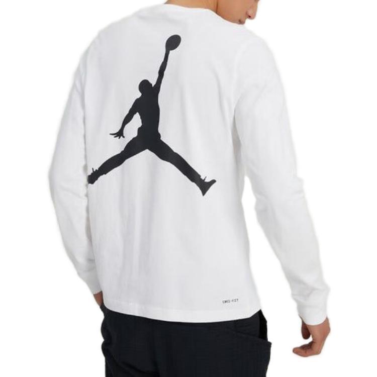 Jordan T Shirts Men's White Crew Neck Moderate Straight Fit (Unisex) T-Shirts DV8447 100