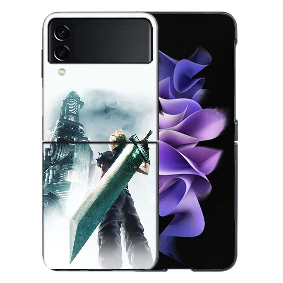 Final Fantasy VII Для Samsung Galaxy Z Flip 5 4 3 Чехол Ударопрочный Жесткий Чехол Телефон Z Flip 6 7 5G Z Flip 5 4 5G TPU PC Жесткий Coq