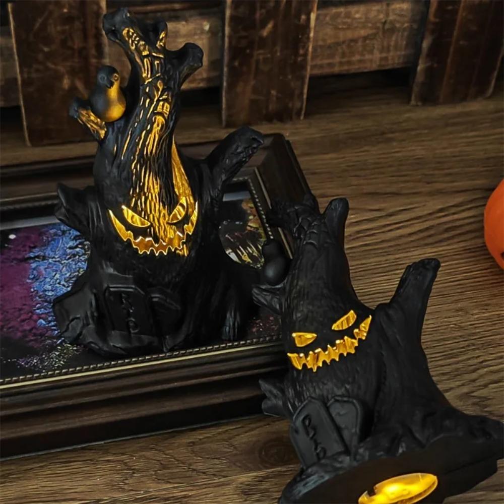 Хэллоуин Призрачное дерево светодиодные светящиеся призрачные огни ручная милая подвесная лампа-призрак ужасающая атмосфера украшения праздничные принадлежности