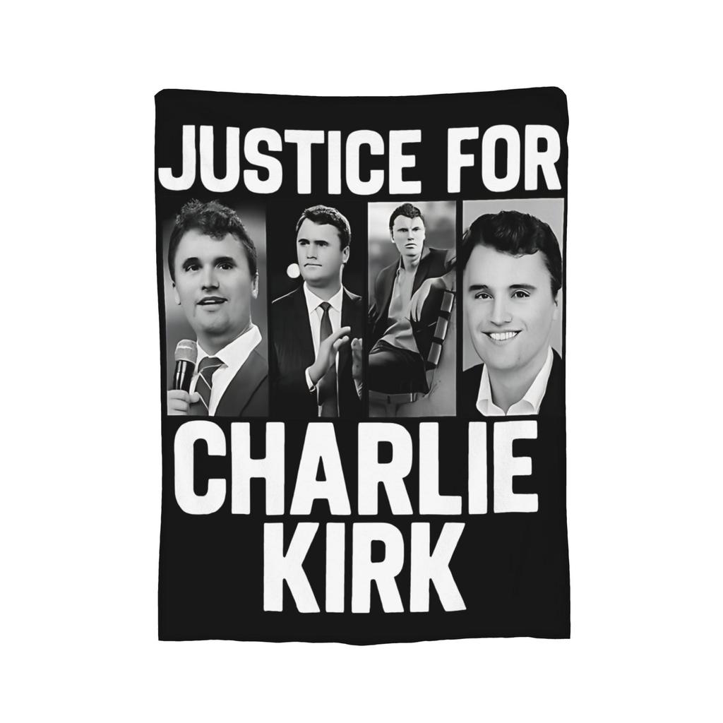 Чарли Кирк Истинный Патриот RIP Плед Плюшевый Плед для Дома Дивана Портативный Легкий Постельное Белье,