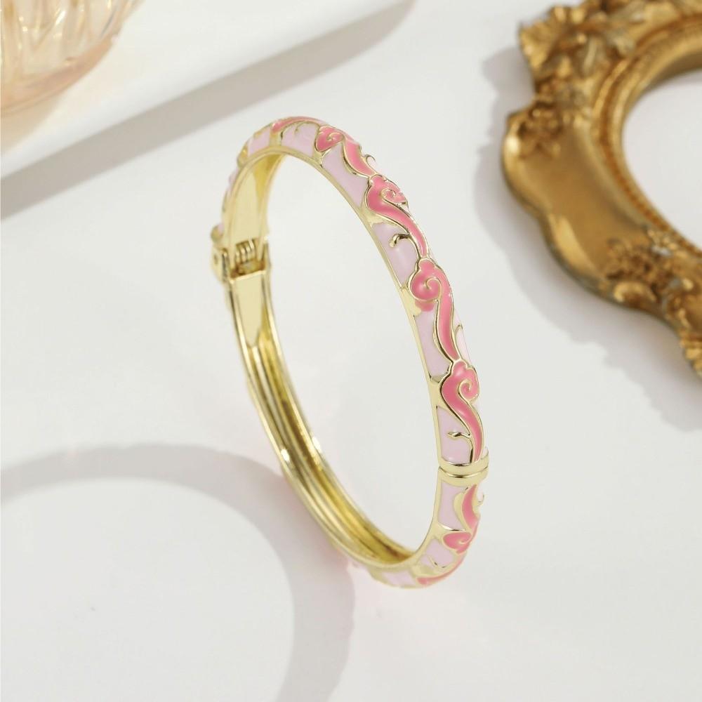 Exquisite Painting Enamel Cloud Bangle Colorful Glazed Artistic Open Wristlet Women