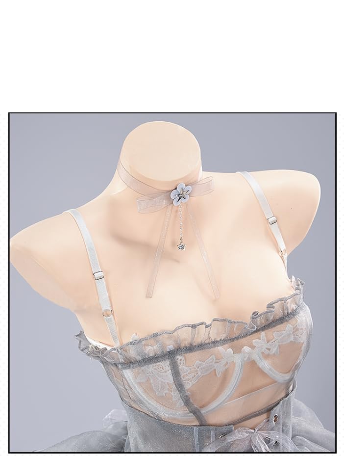 Костюм для косплея Лавандовой Мику Золушки, серый, S/M, для Рождества, Хэллоуина и вечеринок