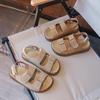 Детские матовые кожаные сандалии Birkenstock - Летние пляжные и спортивные нескользящие мягкие кроссовки для мальчиков и девочек