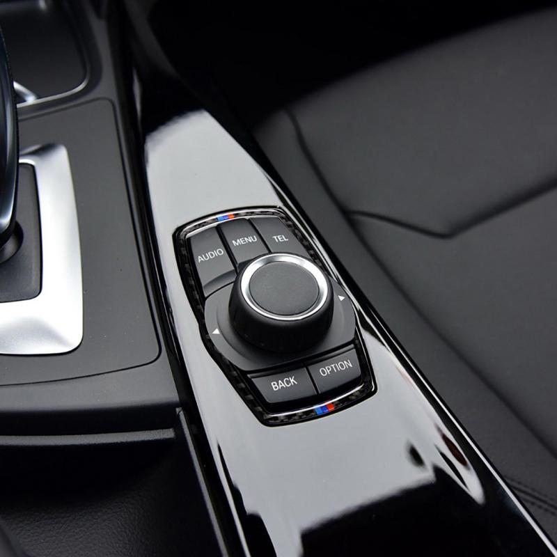 Автомобильные наклейки для BMW, декоративная мультимедийная рамка из углеродного волокна для BMW 1, 3, 5, 7 серии X1 X3 F25 X5 F15 X6 16 F30 F10 F07 E90