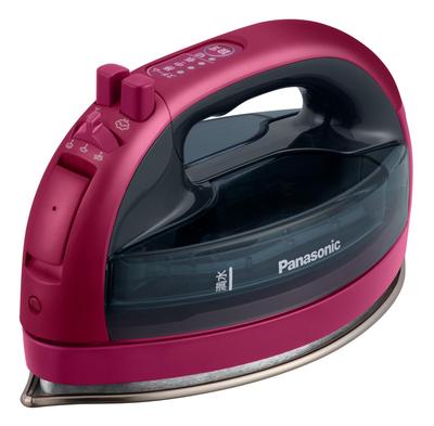 Panasonic Последняя модель Panasonic Cordless Steam Iron W Head из нержавеющей стали с никелевым покрытием, дезинфицирующий розовый Karuru [2023 Cordless] NI-WL708-P