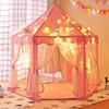 Large Princess Castle Children Indoor Play Tent Portable Tulle Garden Folding Play Tent Playhouse