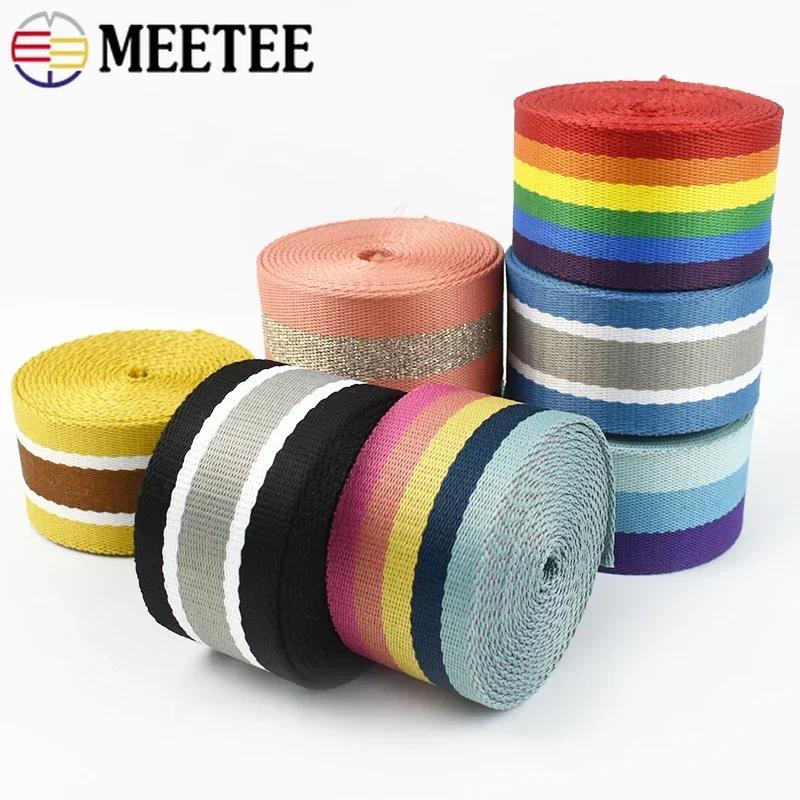 2-10Meters Meetee 1.6mm Thick Polyester Webbing Band Backpack Ribbon Tape Pet Collar Decor Bias Banding DIY Garment Accessories