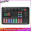 Звуковая карта F998 DJ Оборудование Микрофон Звуковая карта Консоль Студийный комплект звуковой карты Кабель Телефон Микшер Компьютер Прямой эфир Микшер голоса