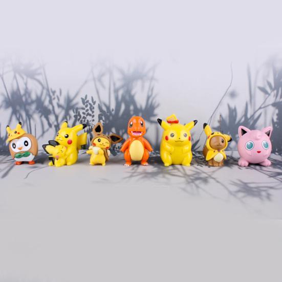 7Pcs Pokemon Figures Realistic Decoration Fine Workmanship Pokemon Battle Figure Toys for Children