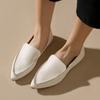 Женские туфли на плоской подошве 2024 года, модные туфли на один носок, повседневная обувь без застежек для женщин, сексуальные остроносые женские туфли Zapatillas Mujer