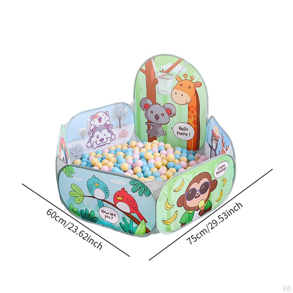 Детская игровая палатка, детский манеж для ползания, симпатичное украшение детской комнаты с мячами, баскетбольное кольцо