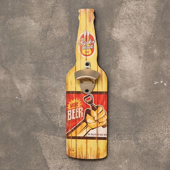 Настенная открывалка для бутылок в форме бутылки пива, настенное граффити, художественное украшение, железная открывалка для ресторанов, настенная открывалка для бутылок для ресторана