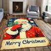 Vintage Santa Claus Christmas Rug for Festive HomesHoliday DecorMerry Christmas Area Rugs Anti slip carpet can be machine washed