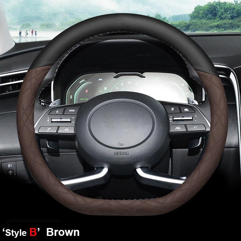 Для Hyundai Mufasa 2023 2024 2025 автомобильный чехол на руль ультратонкая кожа + замша износостойкие декоративные аксессуары для рамы