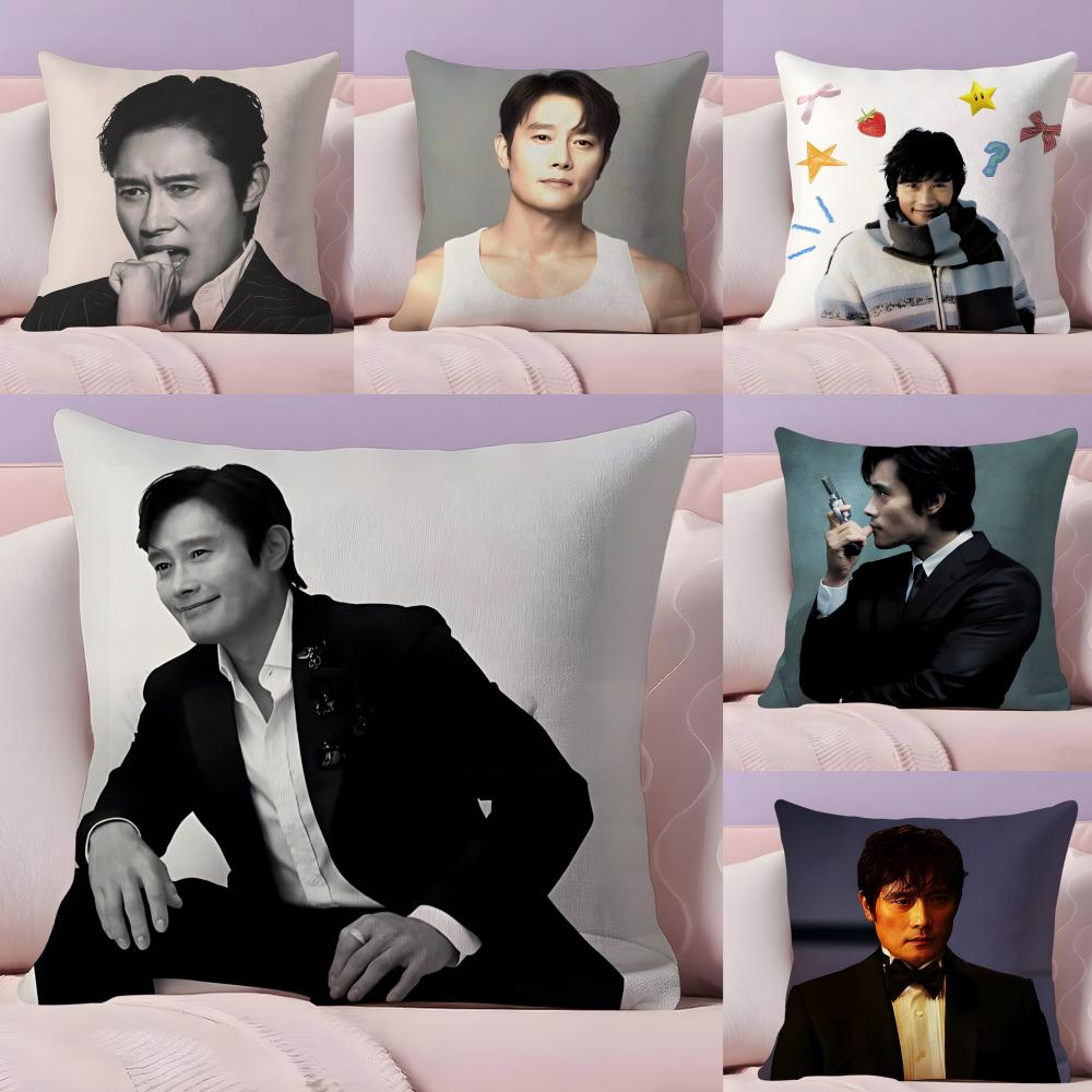 Lee BByunghun ACTOR Pillow Case Pillow Case Plush Fabric Soft Double Sided Print Home Sofa High Quality Cushion