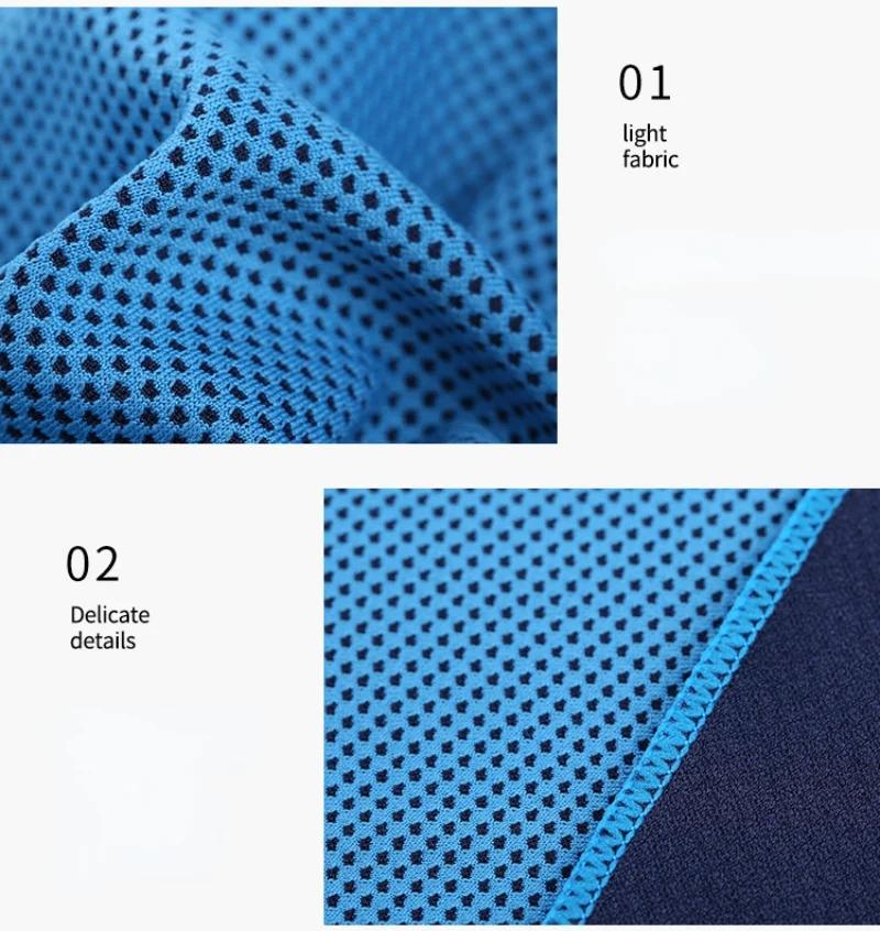 Охлаждающее полотенце  Портативный мини-набор из силикагеля Холодное полотенце Полиэфирное волокно Уличное охлаждающее полотенце Фитнес спорт зал Бег Быстросохнущее