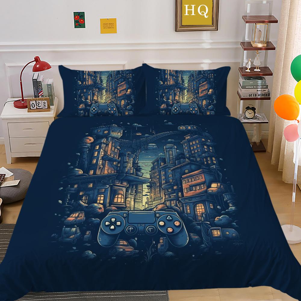 Пододеяльник для мальчиков в игровом стиле, домашние покрывала, комплект постельного белья королевского размера, модное постельное белье, домашние постельные принадлежности для подростков, костюмы
