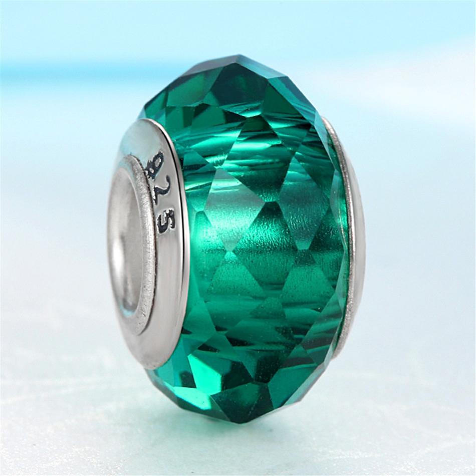 925 пробы стерлингового серебра Lampwork стеклянная бусина Murano Пластик Aolly Charm Fit Браслет Женщины Девушка DIY Ювелирные изделия