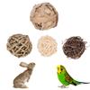 4PCS/ Pack Bird Parrot Chew Toy Rabbit Bunny Teething Treats Small Animal Grass Ball Sepak Takraw