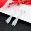 New Long Court Magnolia Female Earrings Female Retro Temperament Simple Stone Earrings Creative Ear Jewelry