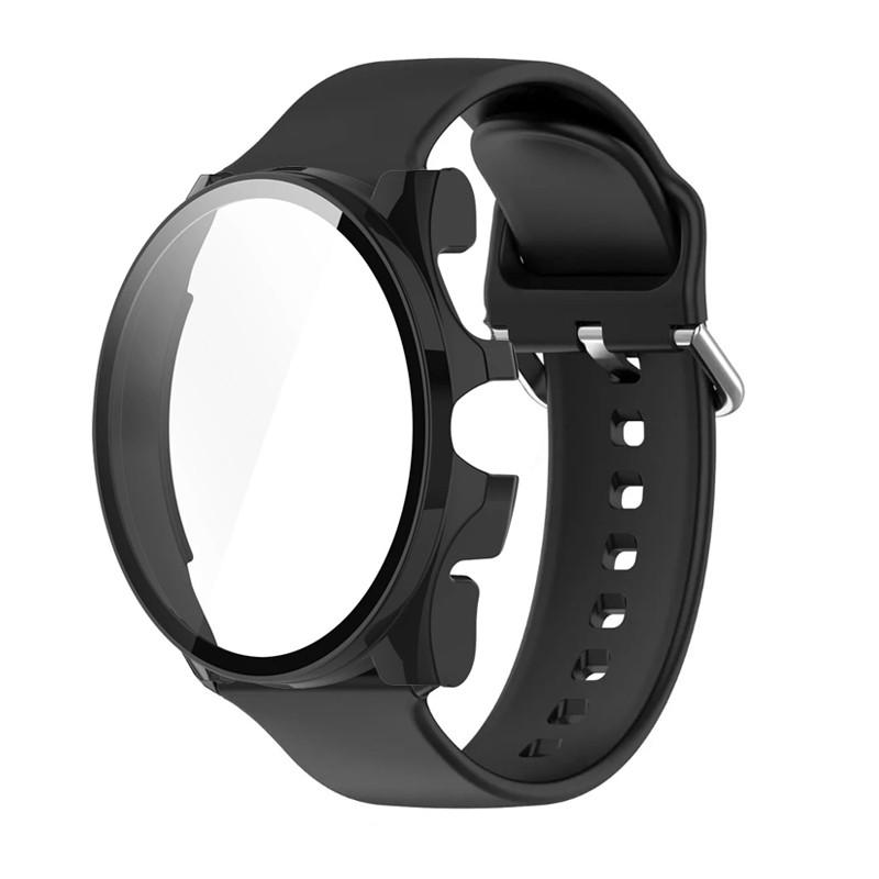 24mm Silicone Sport Watchband and PC Case Cover for TicWatch Pro 5 Wristband Replacement  Quickfit Silicone Watch Strap