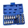 34Pcs E Socket Bits Star Sockets Enhanced Storage Case E4-e20 Professional Combination Tool Ratchet
