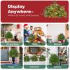 Yousheng Pre-lit Christmas Tree Urn Filler Battery Operated Artificial Xmas Tree with Cones Berries Holiday Porch Planter Filler with Tripod Stake
