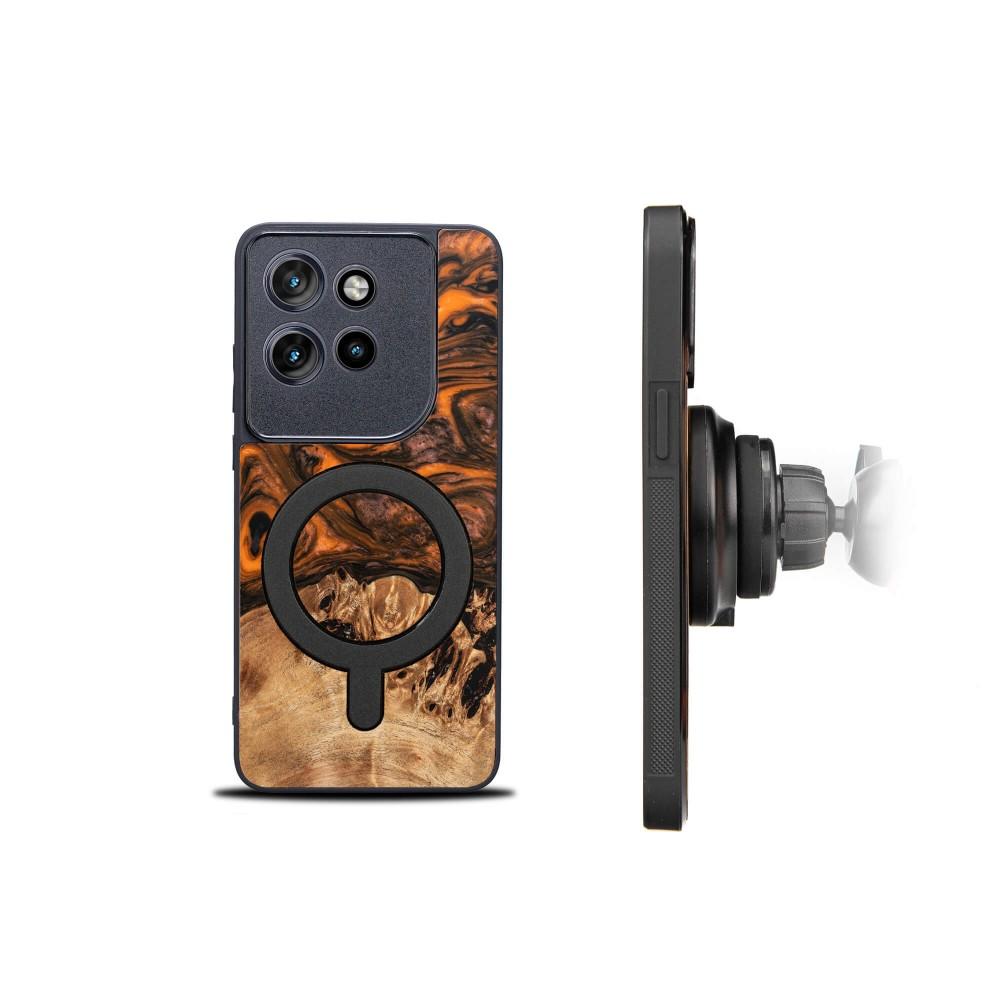 Bewood Unique case for Motorola Edge 50 Neo - Orange with MagSafe