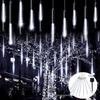 Handpicked LED Meteor Shower Outdoor String Lights, Solar Waterproof Twinkling Fairy Lights
