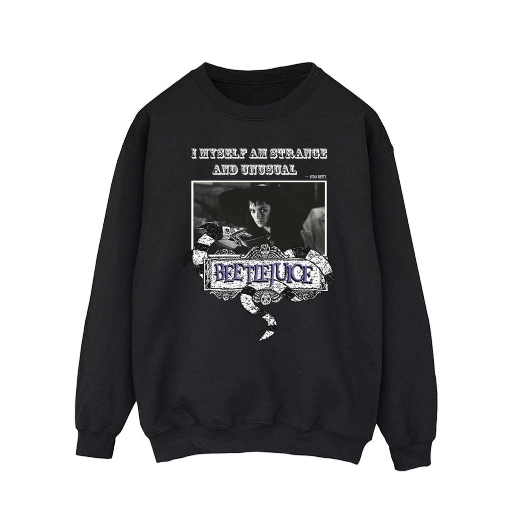 Beetlejuice Mens Strange And Unusual Logo Sweatshirt