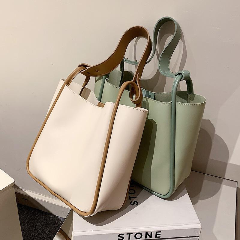 Женская сумка в корейском стиле, сумка-ведро на одно плечо, портативная сумка большой вместимости, сумка для матери