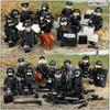 160 Black Swat Weapon Shield M8003 Human Military Doll Model Small Particle Fight