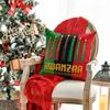 AVOIN colorlife Kwanzaa Candles Stripes Throw Pillow Cover, 18 x 18 Inch n n Holiday Cushion Case Decoration for Sofa Couch